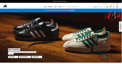 Original Screenshot from Adidas' Website