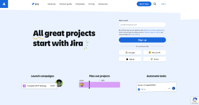 Screenshot from Atlassian's site