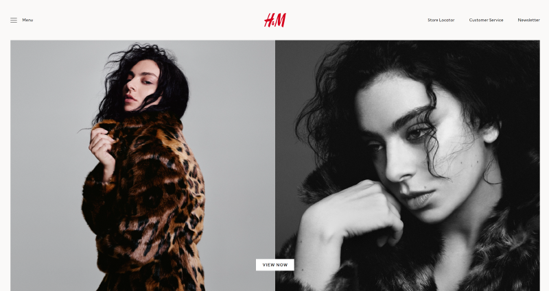 Screenshot from H&M's Website