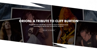 Screenshot from Metallica's Website