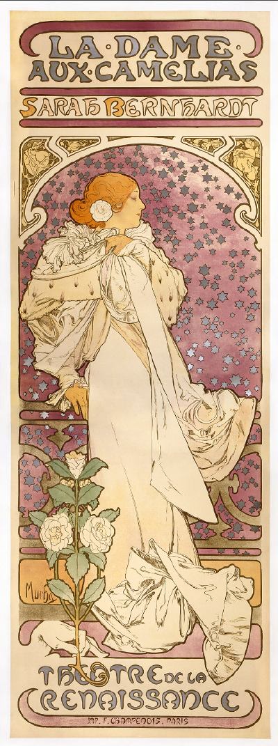 Alphonse Mucha, La Dame aux Camélias, 1896